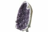 Amethyst Geode Section With Metal Stand - Uruguay #251428-3